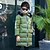 cheap Outerwear-Kids Boys Coat Long Sleeve Men&#039;s 5 Character Cotton Jacket-Black Men&#039;s 5 word cotton coat-army green Letter Fall Winter Cool School 2-12 Years