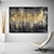 abordables Peintures Abstraites-Peinture à l'huile abstraite toile art mural noir jaune décoration abstraite pour la décoration intérieure roulée sans cadre non étiré