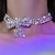 cheap Necklaces-Rhinestone Choker Necklace Bow-Knot Full Crystals Necklaces Silver Sparkly Necklace Chain Jewelry Fashion Party Accessories for Women and Girls