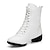 cheap Dance Boots-Women&#039;s Dance Boots Dance Shoes Performance Practice Square Dance Dancesport Shoes Ankle Boots Split Sole Thick Heel Round Toe Zipper Lace-up Black White