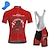 cheap Cycling Jersey &amp; Shorts / Pants Sets-21Grams Men&#039;s Cycling Jersey with Bib Shorts Short Sleeve Mountain Bike MTB Road Bike Cycling Green Dark Navy Red Gear Bike Clothing Suit 3D Pad Breathable Quick Dry Moisture Wicking Back Pocket