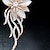 billige Trendy smykker-Women&#039;s Brooches Flower Ladies Stylish Elegant Italian everyday Crystal Rhinestone Brooch Jewelry Gold For Party Casual