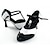 abordables Zapatos de salón y de baile moderno-Mujer Salón Zapatos de Baile Moderno Zapatos de Salsa Rendimiento Interior Vals Tacones Alto Zapatilla Corte Tacón alto delgado Tira en T Negro / Blanco