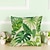 cheap Floral &amp; Plants Style-Classic Set of 6 Cotton / Pillow Cover Pillow Case, Botanical Novelty Classical Retro Traditional / Classic Throw Pillow Faux Linen Cushion for Sofa Couch Bed Chair Green