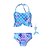 cheap Girls&#039; Swimwear-Toddler Girls&#039; Three Piece Swimwear Swimsuit Backless Layered Ruffle Swimwear Sleeveless Print Tie Dye Blue Purple Pink Sexy Outdoor Beach Bathing Suits 2-8 Years / Summer