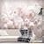 voordelige Bloemen- en planten behang-muurschildering 3d behang zelfklevende roze bloem wandbekleding sticker film schil en stok verwijderbare vinyl pvc waterdicht materiaal home decor meerdere grootte
