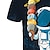 billige guttes 3d-t-skjorter-Gutt 3D Astronaut T skjorte Kortermet 3D-utskrift Sommer Vår Aktiv Sport Mote Polyester Barn 3-12 år utendørs Daglig Innendørs Normal