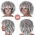 halpa Huippulaadukkaat peruukit-sanka peruukit hiussarja afroperuukit mustille naisille lyhyet synteettiset kihara peruukki ombre harmaa 8 tuumaa
