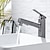 abordables Classiques-robinet de lavabo de salle de bain - douchette extractible / douchette extractible jeu central électrolytique mitigeur monotroubath taps