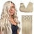 ieftine Extensii Păr Clip-Extensii de păr blond platinat clip în păr uman 120g 7 buc. Extensii de păr remy cu clips de 20 inch drept gros extensii de păr natural natural pentru femei