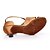 voordelige Latin dansschoenen-Dames Latin schoenen Ballroom schoenen Line dance Dansschoenen Voor Binnen Oefenen ChaCha Standaard Sandalen Effen kleur Speciale hak Gesp Zwart Rood Bruin / Suède / Zijde