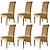 abordables Couverture de chaise de salle à manger-6 pcs stretch housses de chaise de salle à manger, xl/surdimensionné spandex haut dossier grande housse de chaise en velours housse pour mariage salle à manger cuisine hôtel table banquet