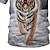 preiswerte 3D-T-Shirts für Jungen-Jungen 3D Tier Tiger T-Shirt Kurzarm 3D-Druck Sommer Frühling Aktiv Sport Modisch Polyester kinderkleidung 3-12 Jahre Outdoor Täglich Regular Fit