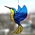 abordables Estatuas-Colector de sol de colibrí colgante de ventana de colector de sol de acrílico de colibrí colorido