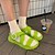 billige Sandaler til kvinner-Dame Sandaler Flate sandaler Daglig Ensfarget Sommer Flat hæl Rund Tå Åpen Tå Elegant Fritid PVC Spenne Mandel Svart Rosa