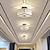 baratos Luzes de teto e ventiladores-23 cm luzes de teto led cristal corredor luz varanda luz quadrado metal pintado acabamentos modernos 220-240 v