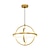 billige Vedhængslys-40 cm cirkel / ring design pendel led metal globus rund malet finish moderne 220-240v