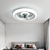 Недорогие Потолочные светильники с диммером-Современный простой светодиодный потолочный вентилятор, потолочный вентилятор, лампа для столовой, гостиной, ресторана, спальни