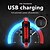 cheap Motorcycle Lighting-1pcs LED Bicycle Motorcycle TailLight Rechargeable USB Wheel Up Bicycle Motorcycle Lights Waterproof Cycling Light Flashing Light For Riding Back Lamp