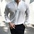 cheap Men&#039;s Shirts-Men&#039;s Shirt Solid Color V Neck Street Casual Long Sleeve Tops Casual Fashion Breathable Comfortable White