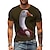 cheap Men&#039;s 3D-Men&#039;s Unisex T shirt Tee Graphic Prints Animal 3D Print Crew Neck Street Daily Short Sleeve Print Tops Casual Designer Big and Tall Sports Coffee / Summer