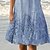 preiswerte Casual Kleider-Damen Minikleid Etuikleid Casual kleid Blau Ärmellos Tasche Bedruckt Blumen U-Ausschnitt Frühling Sommer Casual Urlaub 2022 S M L XL XXL 3XL