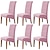 cheap Dining Chair Cover-6 Pcs Velvet Plush XL Dining Chair Covers, Stretch Chair Cover, Spandex High Back Chair Protector Covers Seat Slipcover with Elastic Band for Dining Room,Wedding
