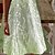 cheap Print Dresses-Women&#039;s Midi Dress Two Piece Dress Green Long Sleeve Print Floral V Neck Spring Summer Party Party Stylish 2022 S M L XL XXL 3XL / Party Dress