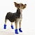 Недорогие Одежда для собак-Собаки Обувь для собак Резиновые сапоги Водонепроницаемость Однотонные Симпатичные Стиль Для домашних животных Силикон Ластик PVC Черный