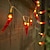 זול חוט נורות לד-אורות מחרוזת בצורת פלפל אדום 3m 20leds מופעל סוללה אור פיות חג המולד גן בית מרפסת קישוט מסיבת חג