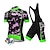 tanie Męskie zestawy odzieżowe-21Grams Męskie Koszulka i szorty z szelkami na rower Krótki rękaw Kolarstwo górskie Kolarstwie szosowym Biały Czarny Zielony Niejednolita całość Kamuflaż Rower Zestawy odzież Odporny na UV Wkładka 3D