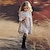 cheap Casual Dresses-Kids Little Girls&#039; Dress Houndstooth Plaid A Line Dress Sports &amp; Outdoor Daily Print Beige Knee-length Long Sleeve Cute Sweet Dresses Fall Spring Regular Fit 3-12 Years