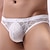 cheap Men&#039;s Exotic Underwear-Men&#039;s 1pack Sexy Panties Briefs Mesh Polyester Nylon Pure Color Mid Waist Plus Size Black White