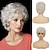 cheap Older Wigs-Short Curly Grey Wigs for Women Layered Natural Fluffy Synthetic Hair Wig Heat Resistant Halloween Cosplay