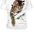 voordelige meisjes 3d t-shirts-3D-print kattent-shirt voor meisjes met korte mouwen kat grafisch dier kleurblok blauw wit kindertops actief schattig 3-12 jaar