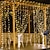 זול חוט נורות לד-שמש מחרוזת אור אור אורות פיות חיצוניים לחלון חג המולד קישוט אור 3x3m לפטיו וילון גג מנורת גג