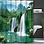 abordables Venta de cortinas de ducha-la vista de la cascada baño ducha cortina casual poliéster nuevo diseño