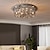 voordelige Kroonluchters-50 cm uniek ontwerp kroonluchter led kristal plafondlamp glas nordic stijl woonkamer eetkamer 220-240v