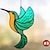 billige Statuer-kolibri solfanger farverig kolibri akryl solfanger vinduesvedhæng