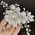 cheap Headpieces-Hair Combs Flowers Headdress Alloy Wedding Special Occasion Cute Romantic With Imitation Pearl Flower Headpiece Headwear