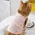 cheap Dog Clothing &amp; Accessories-Dog Cat Dress Vest Lace Fashion Cute Holiday Casual / Daily Dog Clothes Puppy Clothes Dog Outfits Soft Orange Costume for Girl and Boy Dog Polyester S M L XL 2XL