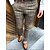 abordables Chinos-Hombre Chinos Pantalones pantalones lápiz Pantalones jogger Pantalones de vestir a cuadros Cintura elástica Impresión 3D Plaid Oficina Negocio Ropa de calle Elegante 1 2