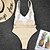 cheap One-piece swimsuits-Women&#039;s Swimwear One Piece Monokini Bathing Suits Swimsuit Open Back Pure Color White Black Orange Red Yellow V Wire Bathing Suits New Vacation Fashion / Modern / Padded Bras