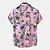 cheap Men&#039;s Hawaiian Shirt-Men&#039;s Shirt Summer Hawaiian Shirt Graphic Shirt Graphic Prints Classic Collar Pink Rainbow Orange Brown White 3D Print Casual Daily Short Sleeve Print Clothing Apparel Fashion Designer Casual Hawaiian