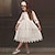 cheap Dresses-Kids Little Girls&#039; Dress Solid Colored Wedding Birthday Daily Lace Ruffle White Red Beige Knee-length 3/4 Length Sleeve Vintage Cute Elegant Dresses Spring Summer 3-10 Years / Fall / Winter