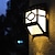 olcso Kültéri falilámpák-2db kültéri fali lámpa LED napelemes retro kerti lámpa vízálló udvari világítás kerti erkély kerítés dekoráció táj utcai lámpa