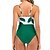 cheap One-piece swimsuits-Women&#039;s Swimwear One Piece Beach Wear Swimwear Plus Size Swimsuit Color Block Leaf Green V Neck Bathing Suits Cute / Banana / Ruched / Padded Bras