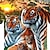 abordables niño 3d camisetas-Chico 3D Animal Tigre Camiseta Manga Corta Impresión 3D Verano Primavera Activo Deportes Moda Poliéster Niños 3-12 años Exterior Diario Ajuste regular