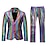 cheap Historical &amp; Vintage Costumes-Disco 1980s Pants Outfits Suits &amp; Blazers Lapel Collar Blazer Men&#039;s Masquerade Performance Party Halloween Coat