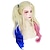 abordables Pelucas para disfraz-Peluca de pelo resistente al calor azul y rosa joneting de harley quinn pelucas de cosplay de anime